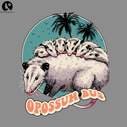 Opossum Bus Funny PNG, Cute Animal PNG download