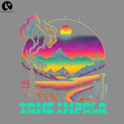 Tame Impala Retro Psychedelic Fan Design PNG download