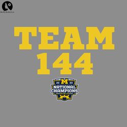 Michigan Football Team 144 National Champions PNG download