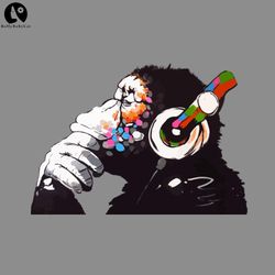 BANKSY DJ Monkey Thinker PNG download
