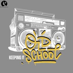Keeping it Old School  Vintage Boombox Rapper PNG, Hip Hop PNG download