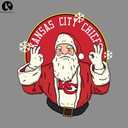 Santa Claus Loves Kansas City Chiefs Football PNG download