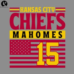 Kansas City Chiefs Mahomes 15 American Flag Football Football PNG download