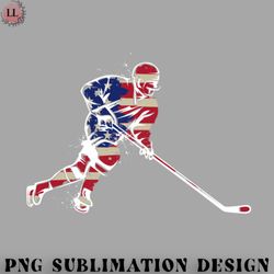 Hockey PNG Ice Hockey Design for a  Patriotic Ice Hockey