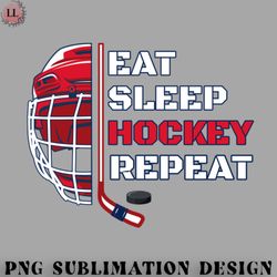 Hockey PNG Eat Sleep Hockey Repeat Funny Ice Hockey Sport