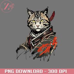 Samurai cat Anime PNG