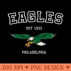 Vintage Eagles Football - PNG Printables