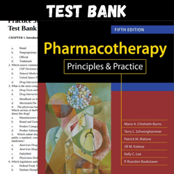 Latest 2024 Pharmacotherapy Principles and Practice 5th Edition Chisholm-Burns Test bank |  All Chapters
