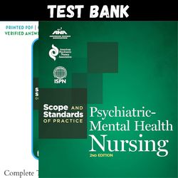 Latest 2024 Psychiatric Mental Health Nursing 2nd Edition Scope and Standards of Practice Test bank | All Chapters