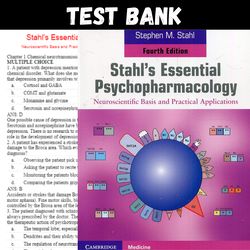 Latest 2024 Stahl's Essential Psychopharmacology 4th Edition Test bank | All Chapters