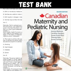 Latest 2024 Canadian Maternity and Pediatric Nursing 2nd Edition Ricci Carman Kyle Test bank | All Chapters