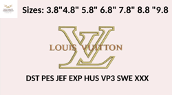 LV Applique Embroidery File 6 size