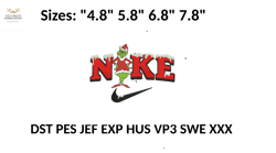 Swoosh Snow Nike Grinch Embroidery