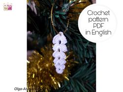 Christmas decor - crochet icicle , Christmas crochet  , crochet , crochet pattern , Irish Crochet pattern .