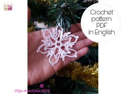 Snowflake  29 Christmas crochet pattern , crochet Snowflake pattern , crochet pattern , Irish Crochet , Motif crochet ,