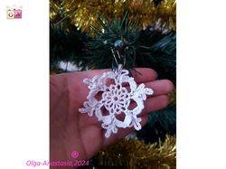 Snowflake  95 Christmas crochet pattern , crochet Snowflake pattern , crochet pattern , Irish Crochet , Motif crochet ,