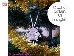 Snowflake  97 Christmas crochet pattern , crochet Snowflake pattern , crochet pattern , Irish Crochet , Motif crochet ,