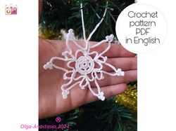 Snowflake  31 Christmas crochet pattern , crochet Snowflake pattern , crochet pattern , Irish Crochet , Motif crochet ,