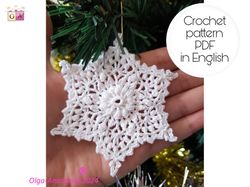 Snowflake  37 Christmas crochet pattern , crochet Snowflake pattern , crochet pattern , Irish Crochet , Motif crochet ,