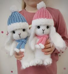 Couple crochet cute Easter bunnies, Easter gift for mom, for baby, gifr set for couple, Easter decor