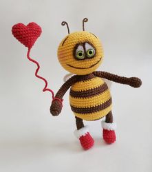 Bee toy, Crochet bee Plushie, Bee baby shower, Happy bee day, Bee souvenir, Ornament bee, Stuffed bee plush,