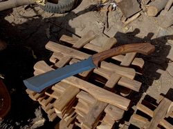 Handmade D2 Custom Rosewood Large Machete Camping Short Sword Knife