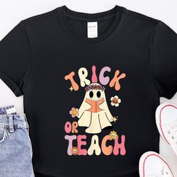 Teacher Halloween Shirt, Halloween Teacher Sweatshirt, Fall Shirts for Teachers, Vintage Halloween Teacher Tees, Cute Tr