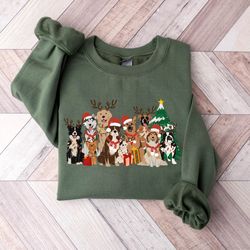 christmas dogs sweatshirt, dog lover sweater, holiday sweater, christmas shirt, christmas dog gift, cute gift for dog lo