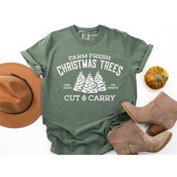 Farm Fresh Christmas Trees Shirt, Pine Spruce Fir, Christmas Gift Ideas, Holiday Shirt, Womens Christmas Shirt, Unisex A