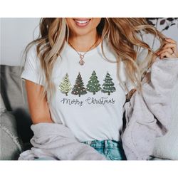 Merry Christmas Tree Shirt, Women Christmas Shirt, Cute Merry Christmas Shirt, Christmas Graphic Tee, Holiday Shirt, Win