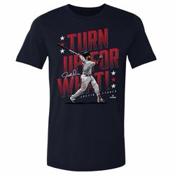 Justin Turner Men's Cotton T-Shirt - Boston Baseball Justin Turner Boston Turn Up WHT