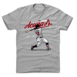 Ronald Acuna Jr. Men's Cotton T-Shirt - Atlanta Baseball Ronald Acuna Jr. Score R WHT