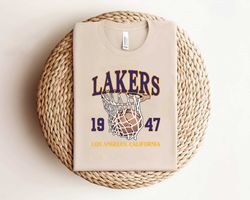 Vintage Los Angeles Lakers 1947 BasketballShirtShirtShirt