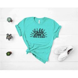Hello Summer Shirt| Summer Shirt| Summer Lovers Shirt| Season Shirt| Summer Flowers Shirt| Summer Season Shirt| Vacation