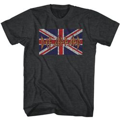 Def Leppard Flag Heather Adult T-Shirt