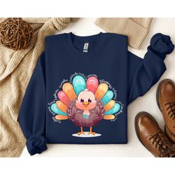 Thanksgiving Turkey Shirt, Cute Thanksgiving Day Sweatshirt, Funny Thanksgiving Gift, Turkey Day Tshirt, Sweatshirt for