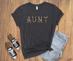 leopard aunt shirt ,cool aunt shirt ,gift for aunt ,leopard women gift ,mothers day gift for aunt ,personalized leopard
