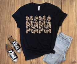 mama leopart shirt,leopard pattern mothers shirt,a gift for a leopard loving mother,the best gift for mother,mother day