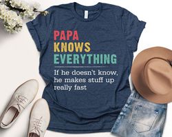 Papa Knows Everything Shirt,New Dad Shirt,Dad Shirt,Daddy Shirt,Father's Day Shirt,Best Dad shirt,Gift for Dad,Gift for