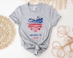 USA Flag Heart Shirt, 4th Of July Shirt, Patriotic Shirt, Independence Day Shirt, Gift For Women, American Flag Shirt, 4