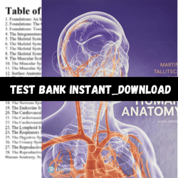 Test Bank for Human Anatomy 9th Edition Martini Tallitsch Nath PDF | Instant Download