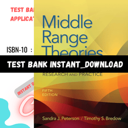 Test Bank for Middle Range Theories Application to Nursing Research and Practice 5th Edition PDF | Instant Download