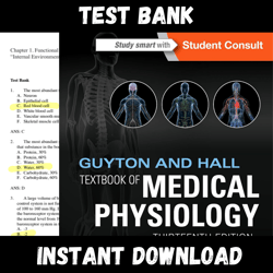 All Chapters Guyton And Hall Textbook Of Medical Physiology 13th Edition By Hal Test bank