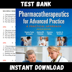 All Chapters Pharmacotherapeutics for Advanced Practice: A Practical Approach 4th Edition Virginia Pool Test bank