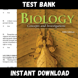 All Chapters Biology Concepts and Investigations 5th Edition Hoefnagels Questions & Answers Test bank
