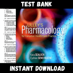 All Chapters Lilley's Pharmacology for Canadian Health Care Practice 4th Edition by Kara Test bank