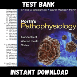 All Chapters Porth's Pathophysiology Concepts of Altered Health States 9th Edition Sheila Test bank