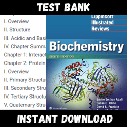 All Chapters Lippincott Illustrated Reviews Biochemistry 8th Edition Abali Test bank