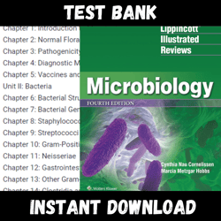 All Chapters Lippincott Illustrated Reviews Microbiology 4th Edition Cornelissen Hobbs Test bank
