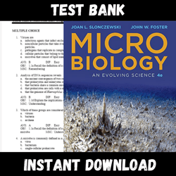 All Chapters Microbiology an Evolving Science 4th Edition Slonczewski, Foster Test bank